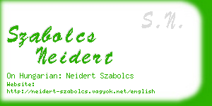 szabolcs neidert business card